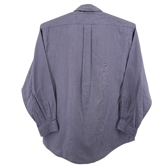 Ralph Lauren VINTAGE Mens 16/34 Yarmouth Purple Stripe Button Down Shirt - Picture 6 of 10